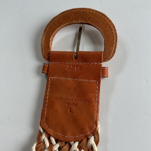 Apt 9 leather and rope braid wide belt adjustable O/S - Picture 3 of 5